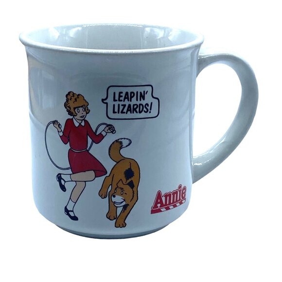 Vtg Annie Comic Mug Applause 1982 Knickerbocker Toy Columbia Leapin Lizards - Picture 3 of 6